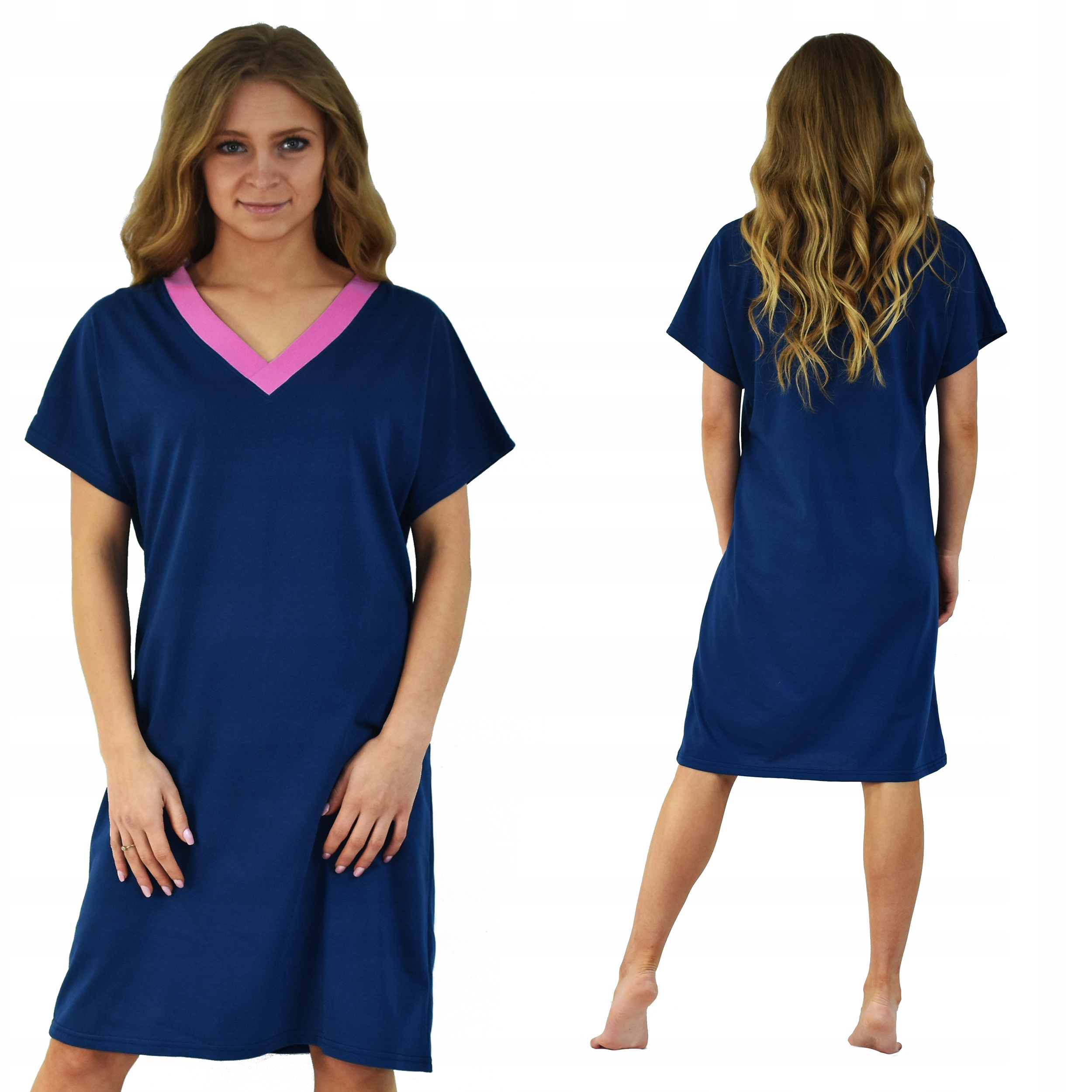 Koszula Nocna Damska Przewiewna serek luźna S