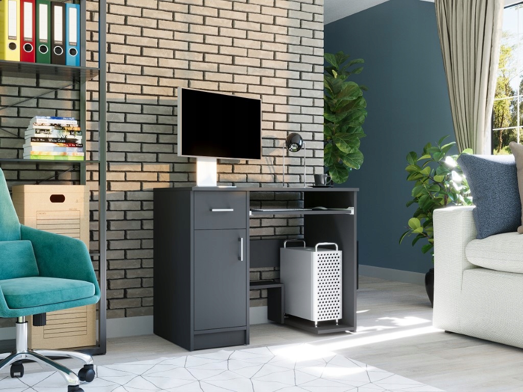 BIURKO KOMPUTEROWE 90CM STOLIK LAPTOP N-10 ANTRACYT