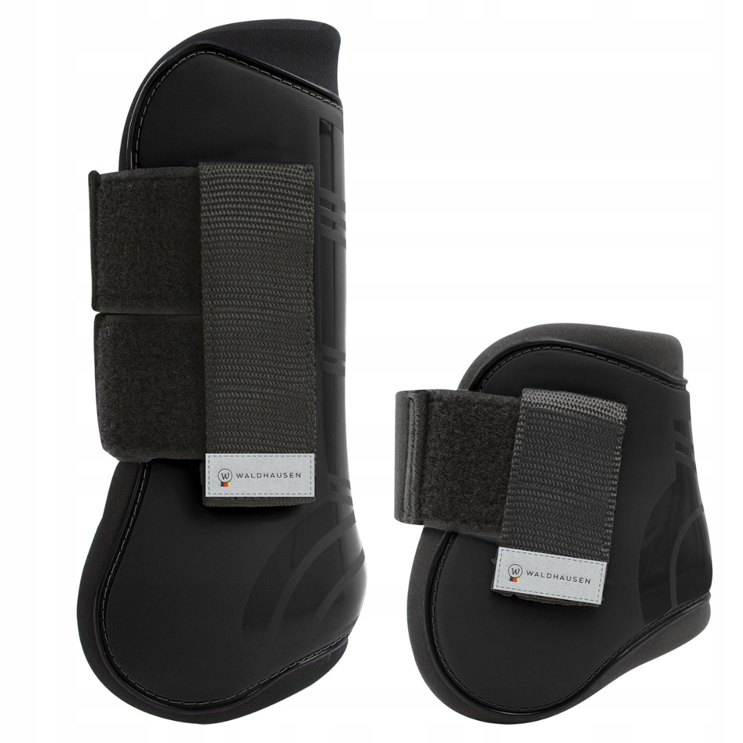 Ochraniacze dla koni na ścięgna i pęciny czarne Waldhausen Full