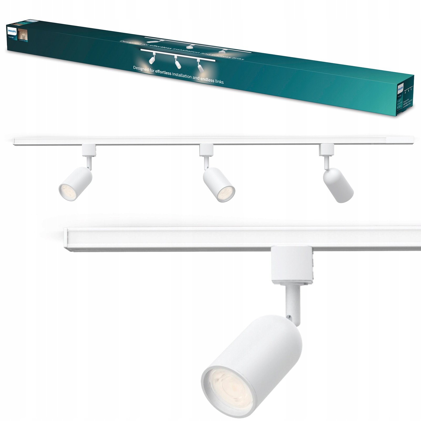 Sada Koľajnicový kábel 1 m 3x lampa Reflektor GU10 EasyLink Shea Philips