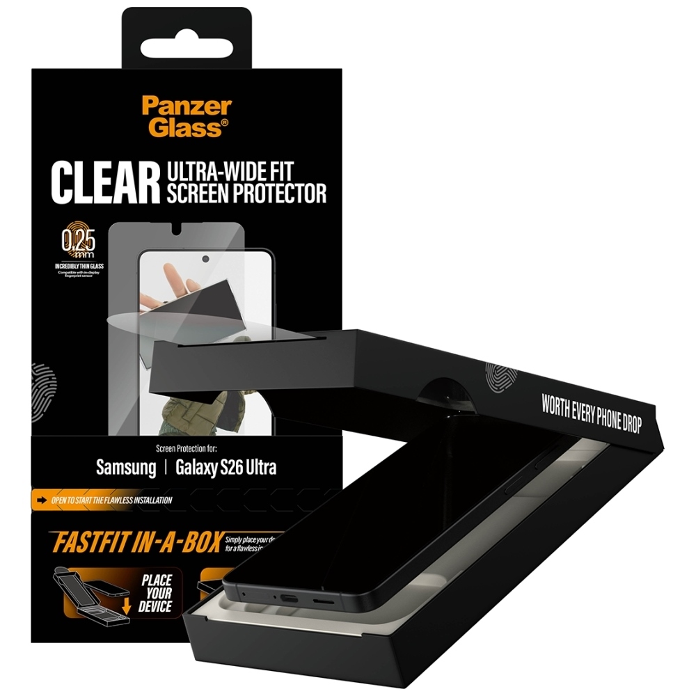 Szkło do Galaxy S26 Ultra, PanzerGlass, hartowane łatwy montaż aplikator