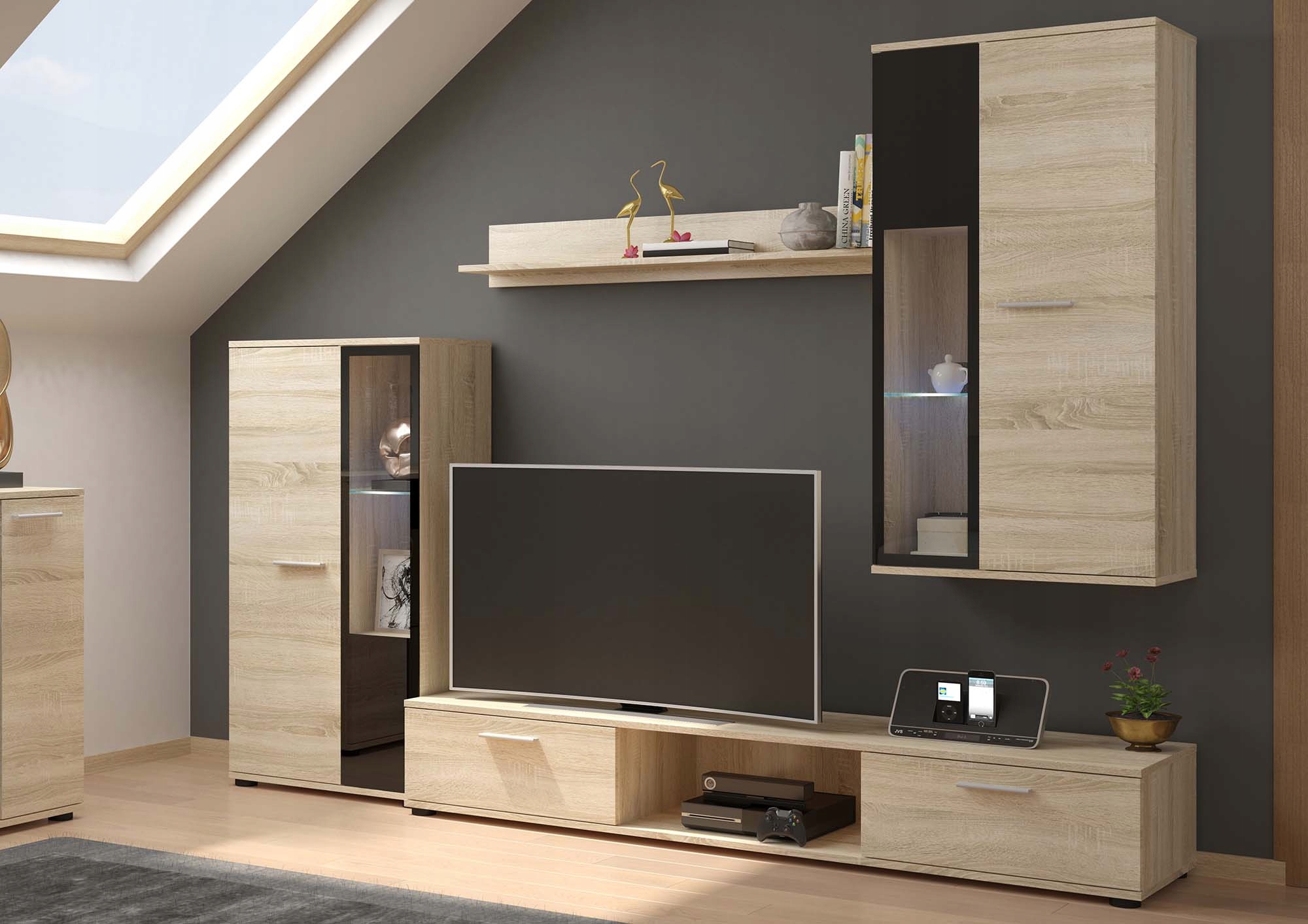 Skříň Nábytková Stěna Salsa Dub Sonoma