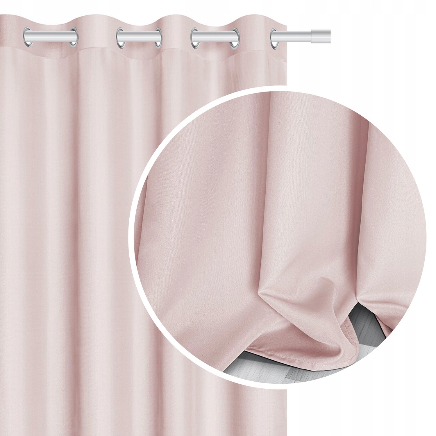 

Jasny Róż Nowoczesna Modna Zasłona Viva 140X250