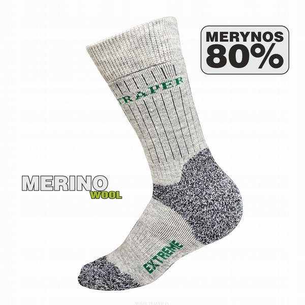 Skarpety Traper Extreme Grey 39-42 Grzeją jak szalone! Idealne pod choinkę!