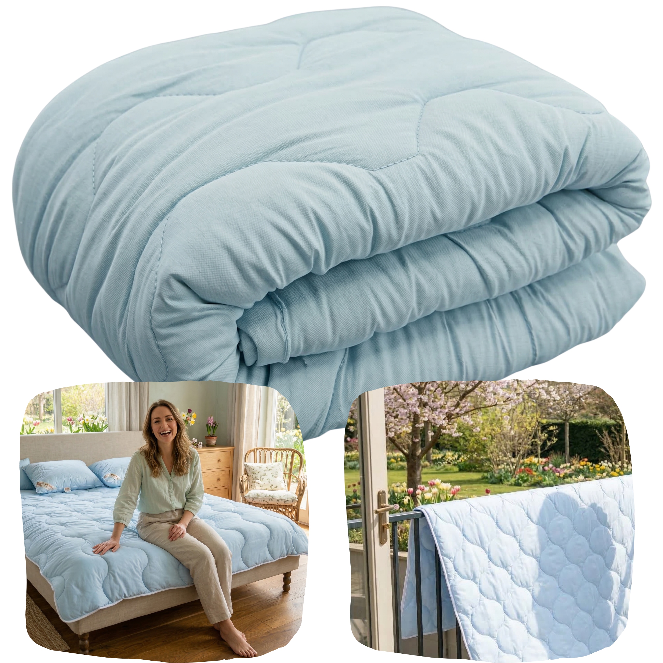 Celoroční Přikrývka 160x200 CM Antialergická Měkká Polský Výrobce