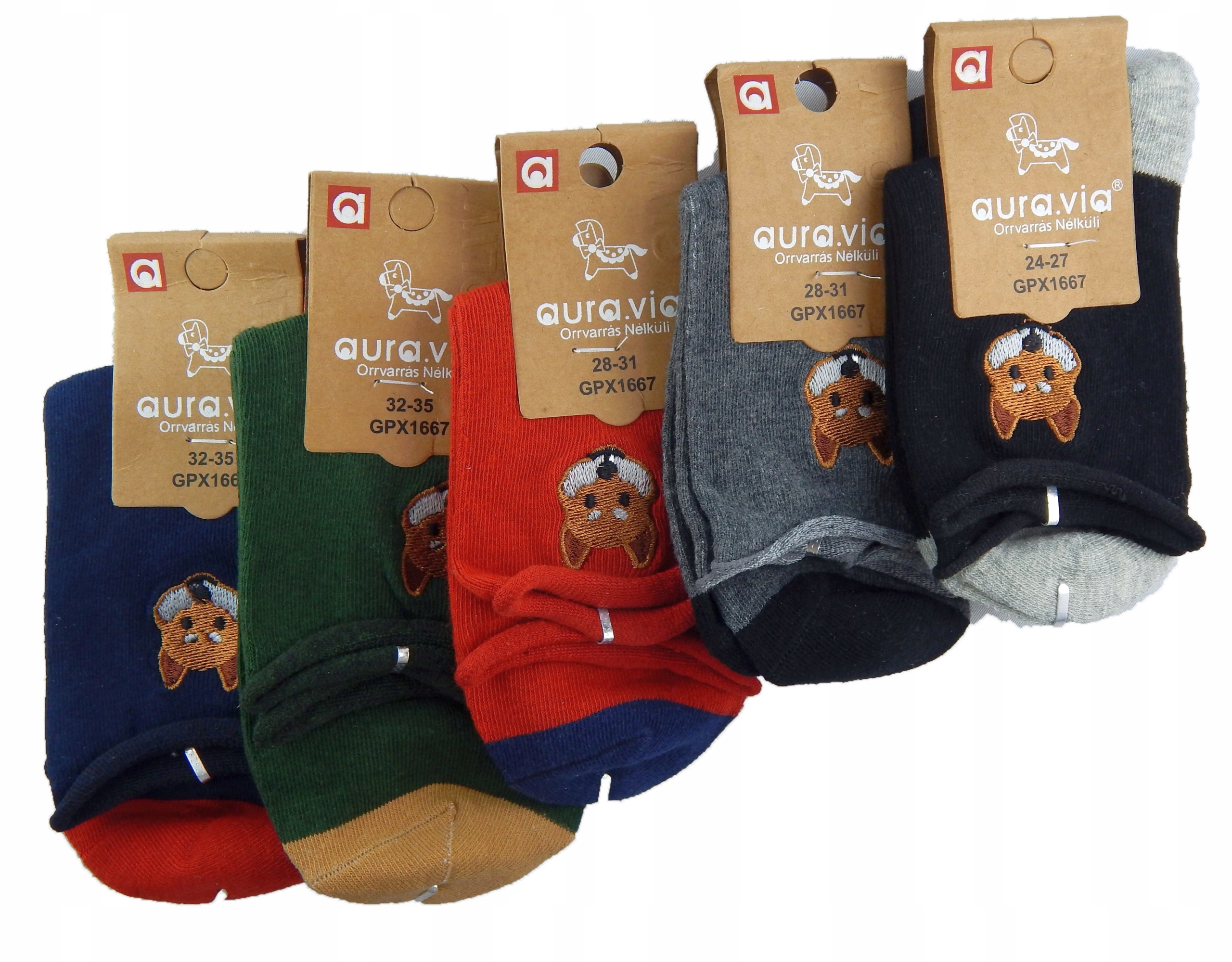 

Skarpetki dziecięce zest. 5 par roz 24-27 Aura.Via