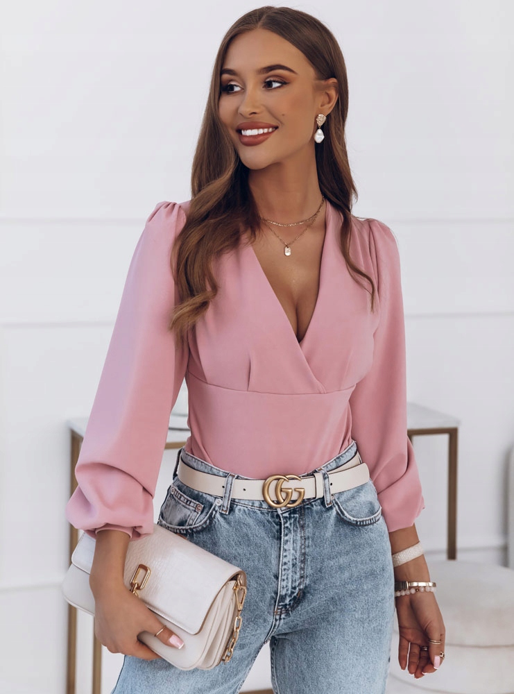 ELEGANCKIE BODY BUFIASTE RĘKAWY DEKOLT KOLORY Marka inna