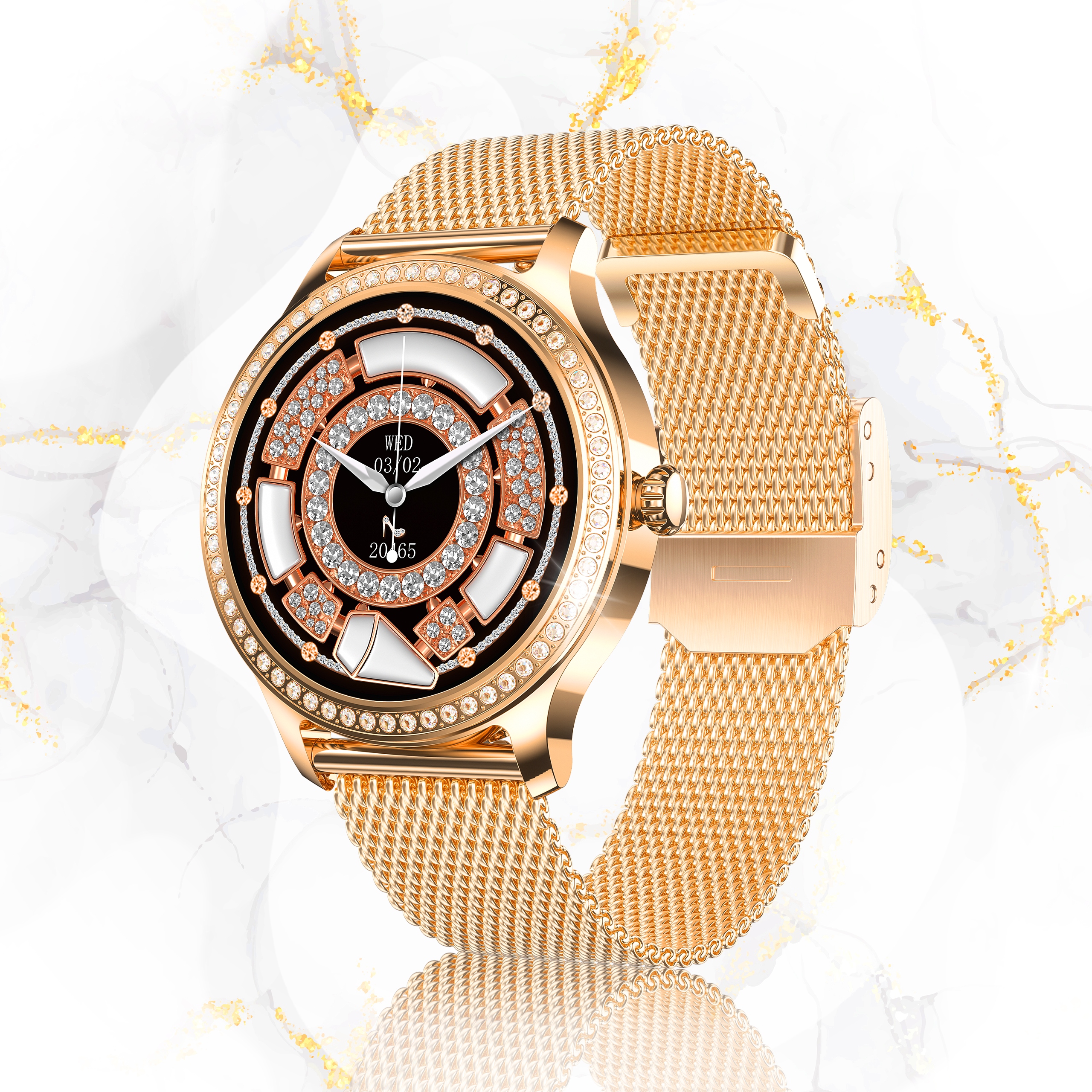 SMARTWATCH ZEGAREK DAMSKI MENU POLSKIE ROZMOWY SPORT SMART WATCH PULS PL Model inny