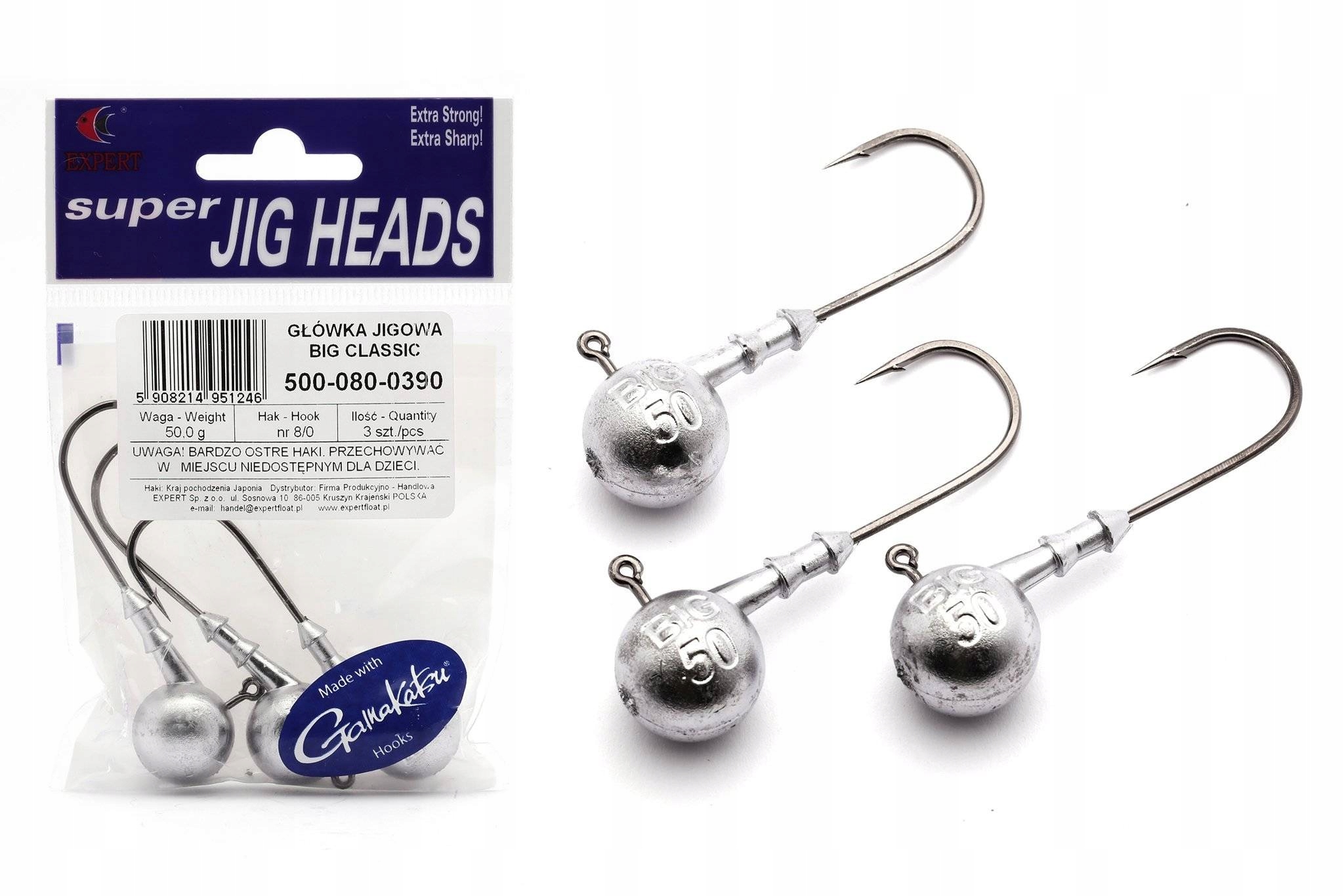 

Japońska Główka Gamakatsu Big 3szt 6/0-15,0 g