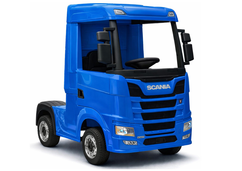 Auto Na Akumulator Scania 500R Miękkie koła Eva Skóra Pilot 4x4 Niebieski