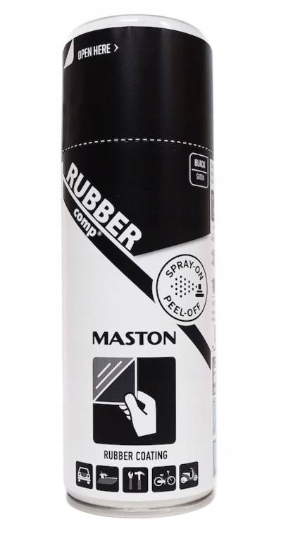 Maston Rubber Comp Guma w spray czarny satyna 400ml