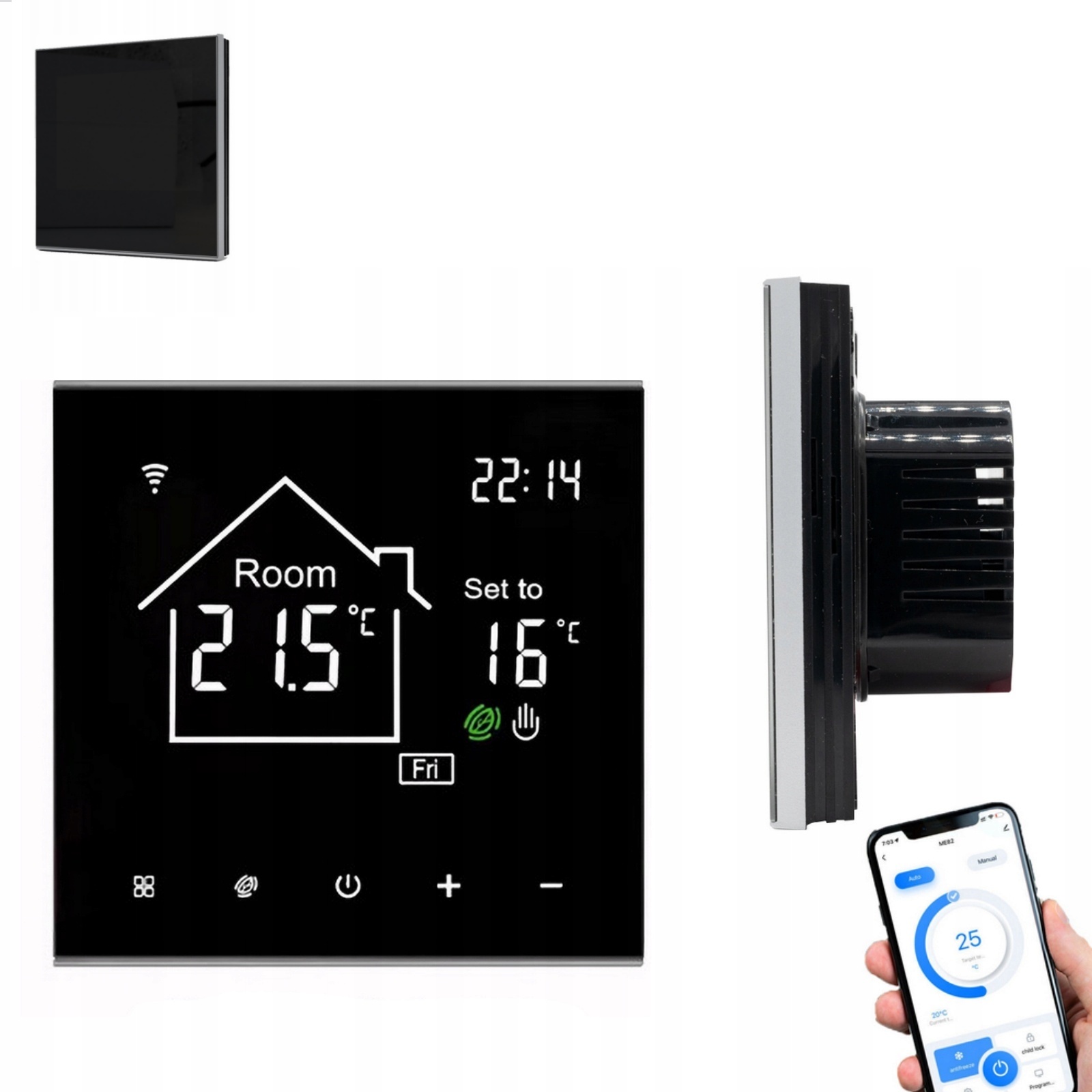 16A Inteligentní WiFi termostat Elektrický regulátor vytápění