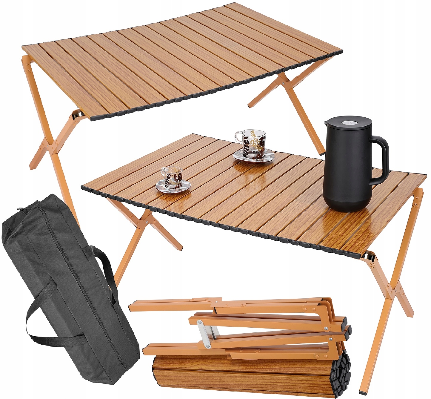 Stolik Turystyczny Ogrodowy 90x60cm Składany Stół Kempingowy Torba Enero