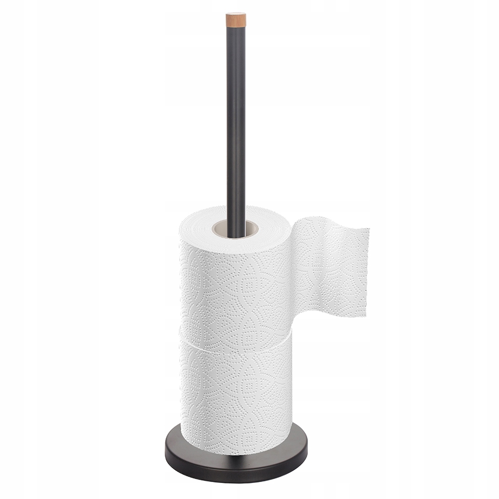 Stojak na papier toaletowy uchwyt metalowy czarny Altom Design