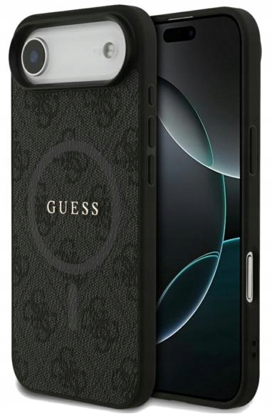 Etui Guess 4G Ring Classic Logo MagSafe do iPhone 17 Air Czarny