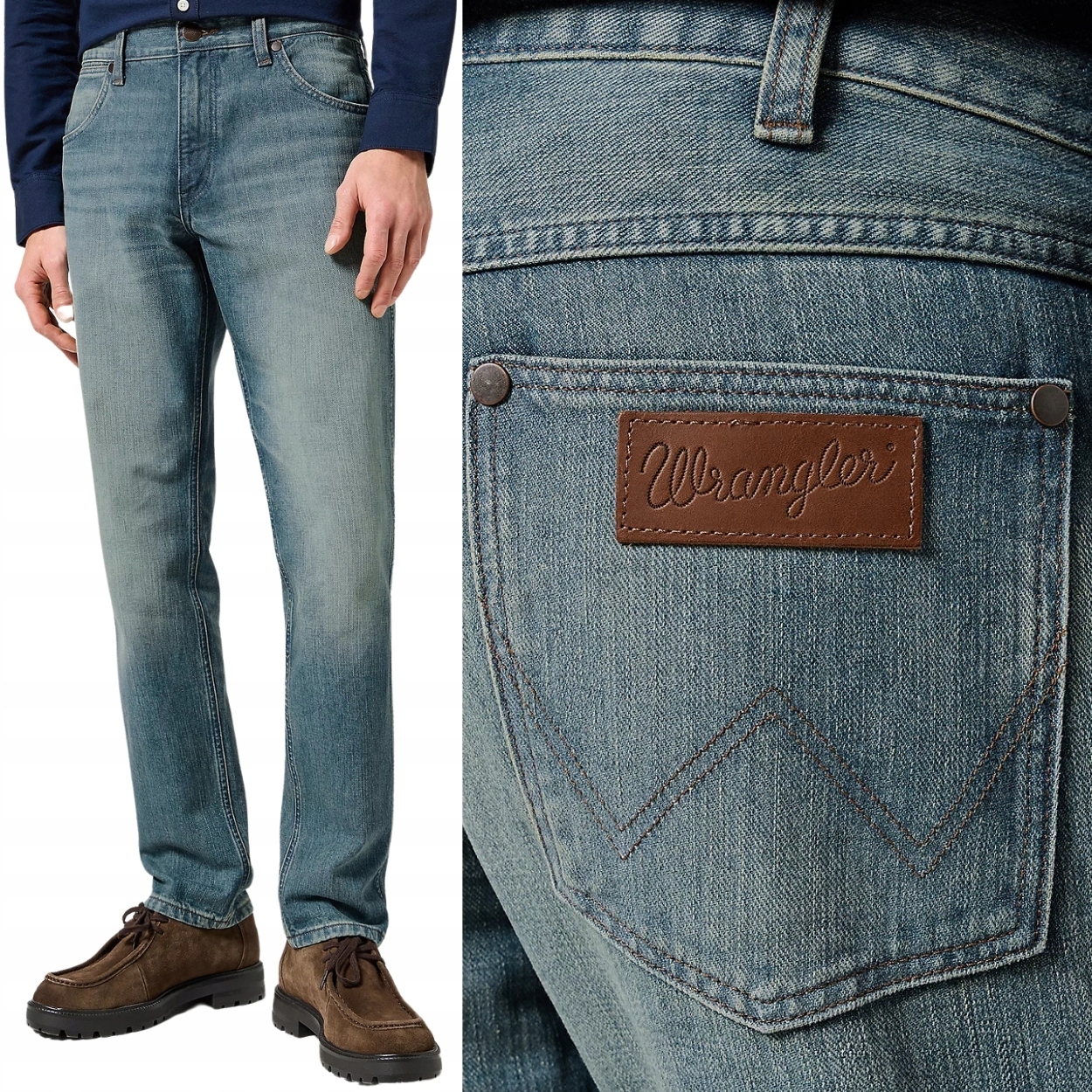 Wrangler Greensboro Sage Wash Džínové džínové kalhoty bez streče W32 L34
