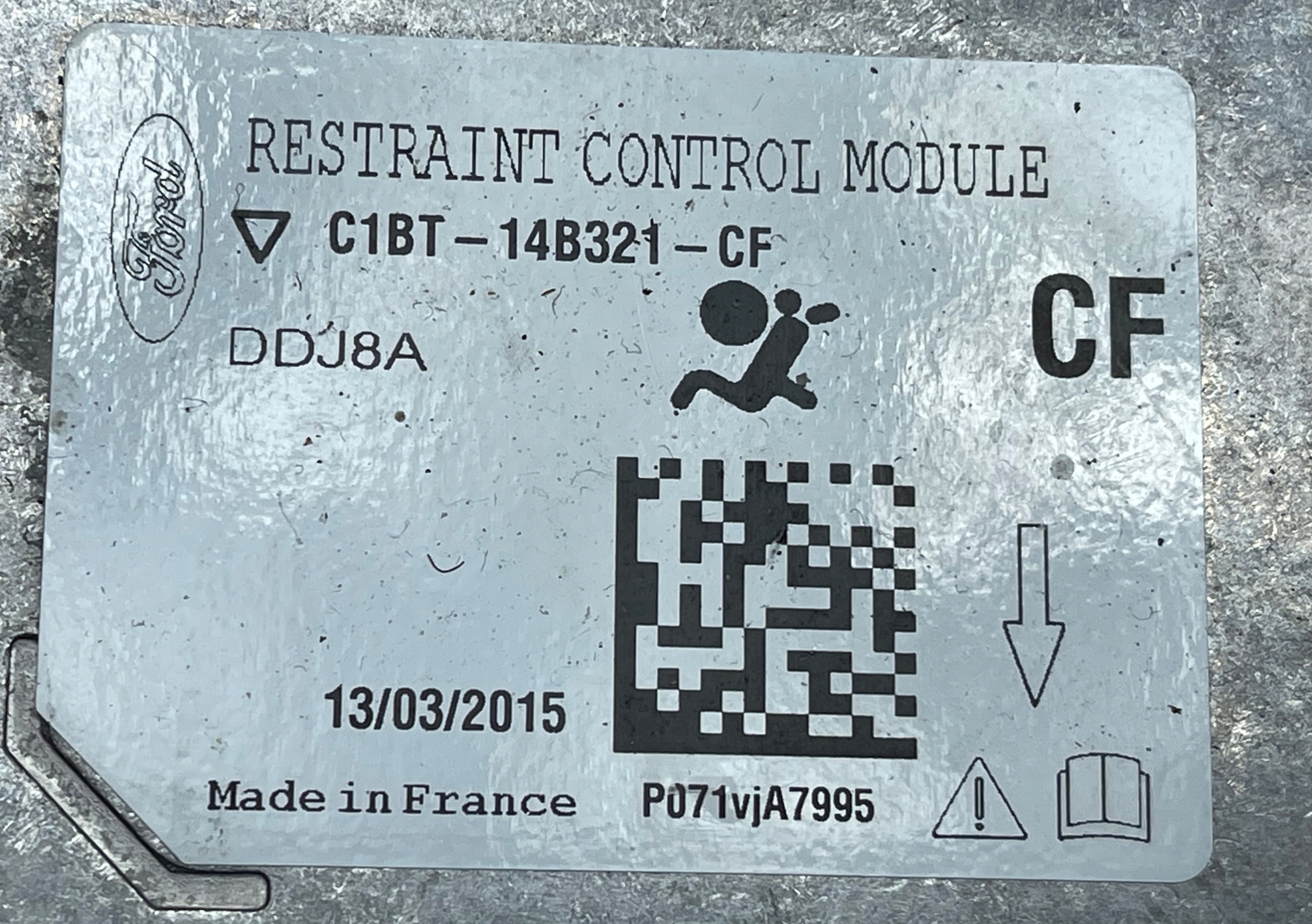 FORD FIESTA MK7 modulo SENSOR airbag airbag C1BT-14B321-CF