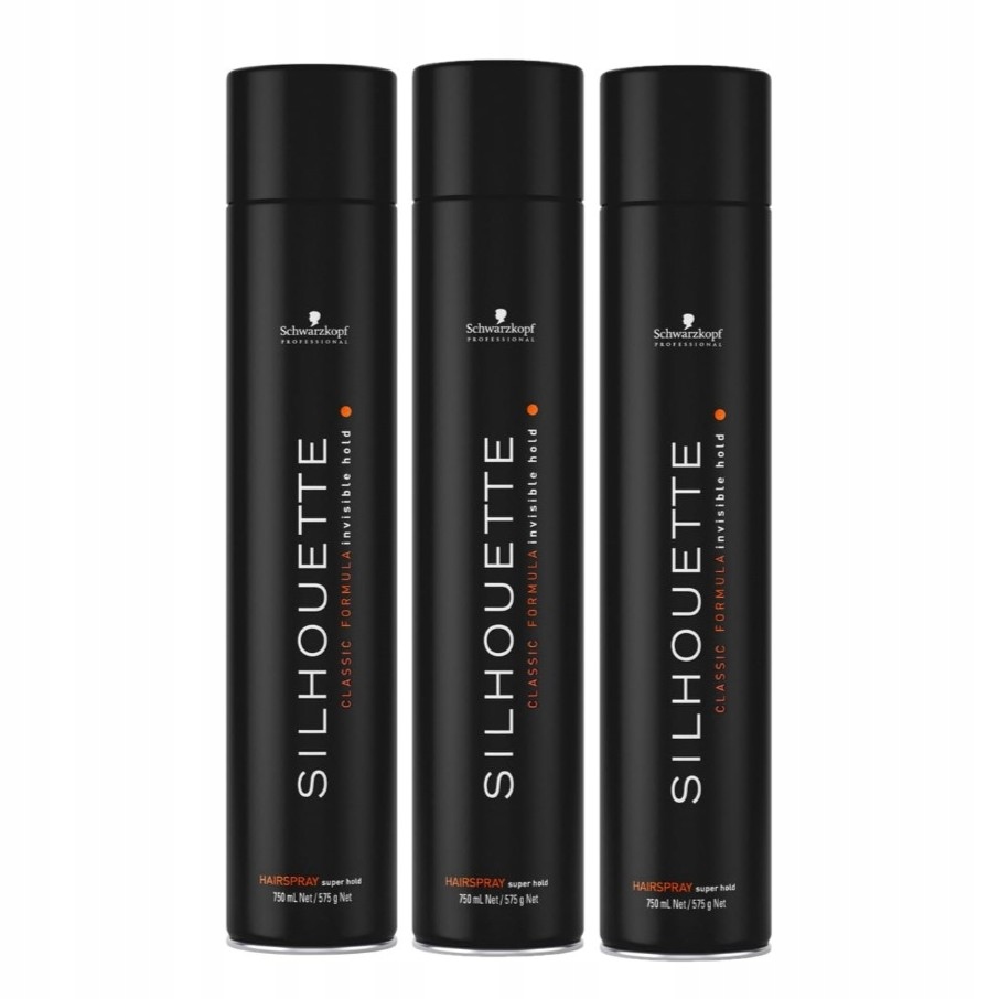 Schwarzkopf Lakier do włosów mocny Silhouette Zestaw 3x750ml