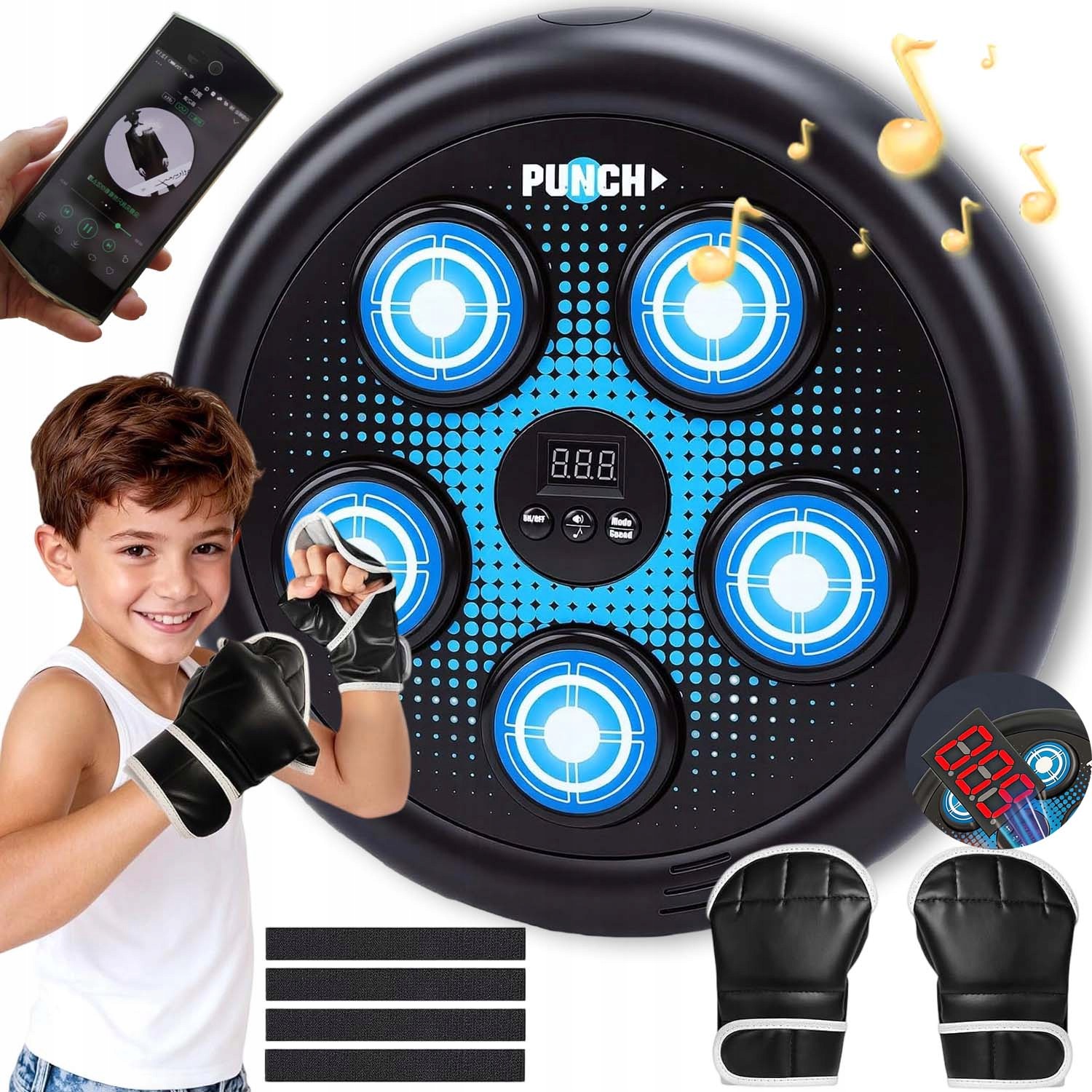 Hudební Boxerský Stroj Hudební Boxer Rukavice, 3 Režimy Dárků