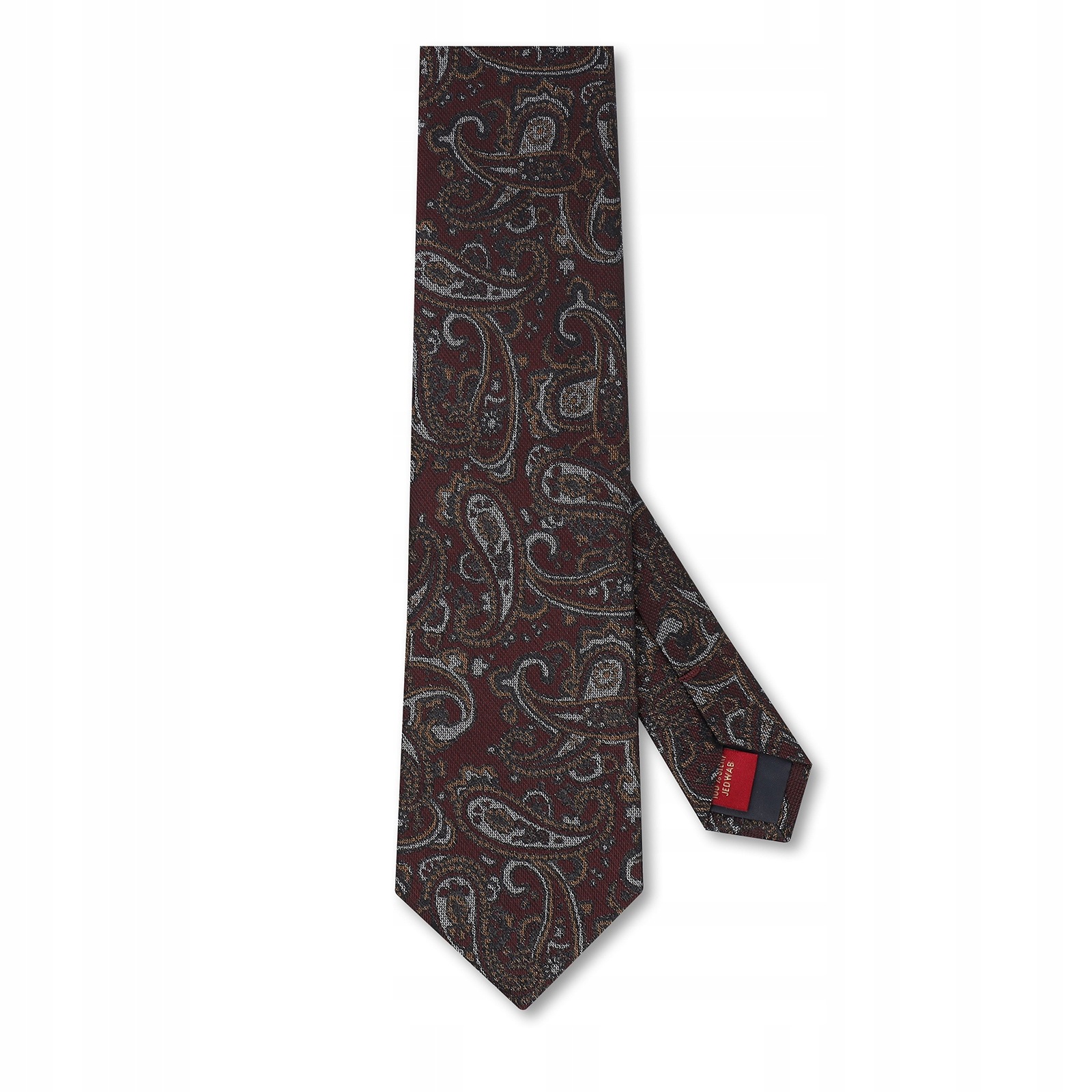 Hedvábná kravata vzor paisley Bordo Premium Pako Lorente One Size
