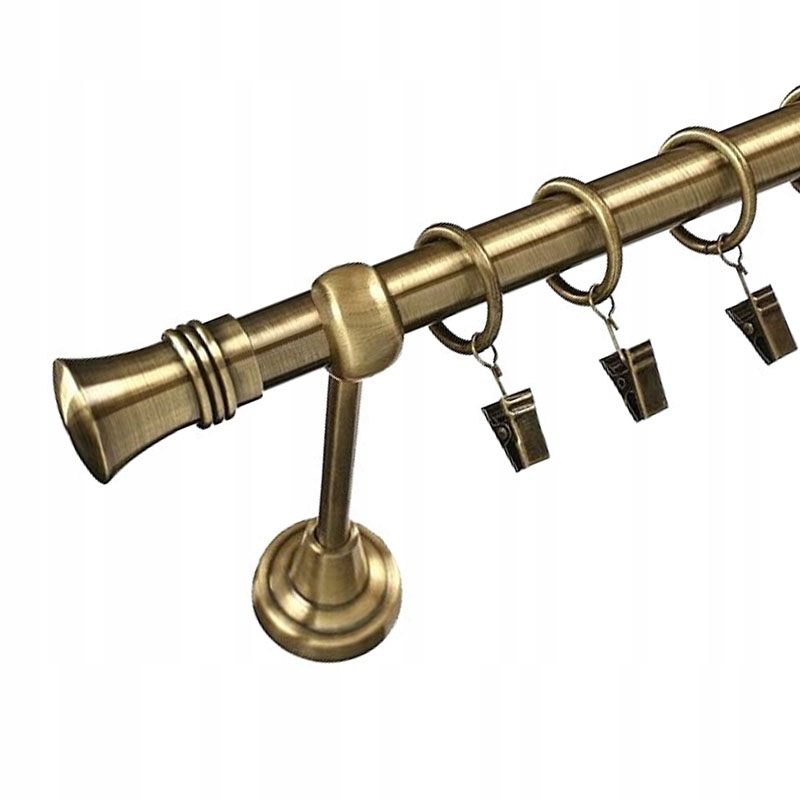 

Klasyczny karnisz 140 cm Złoty z cichymi żabkami