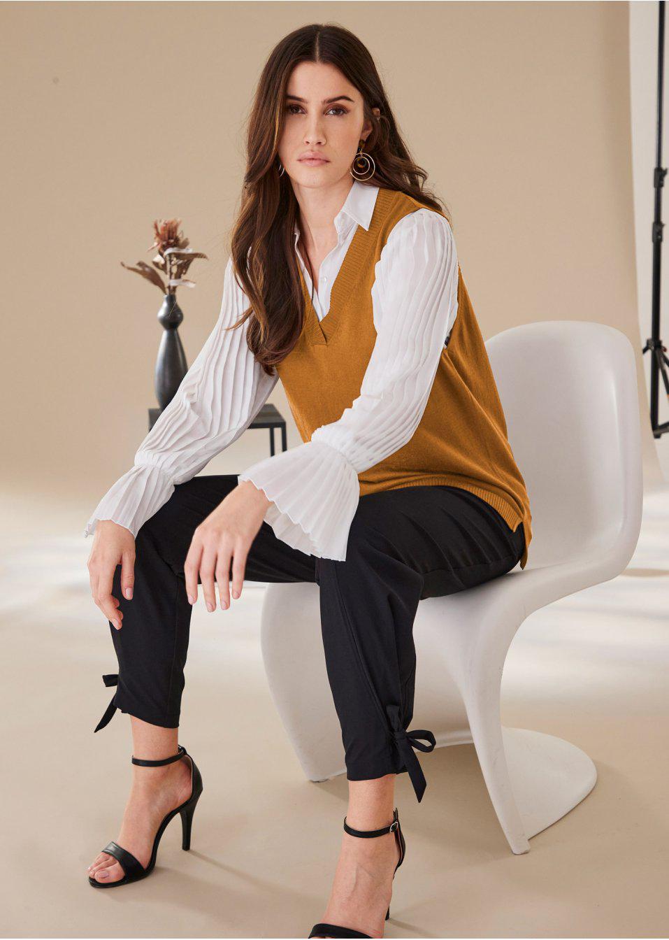 KAMIZELKA SWETERKOWA BONPRIX 36 Wzór dominujący bez wzoru