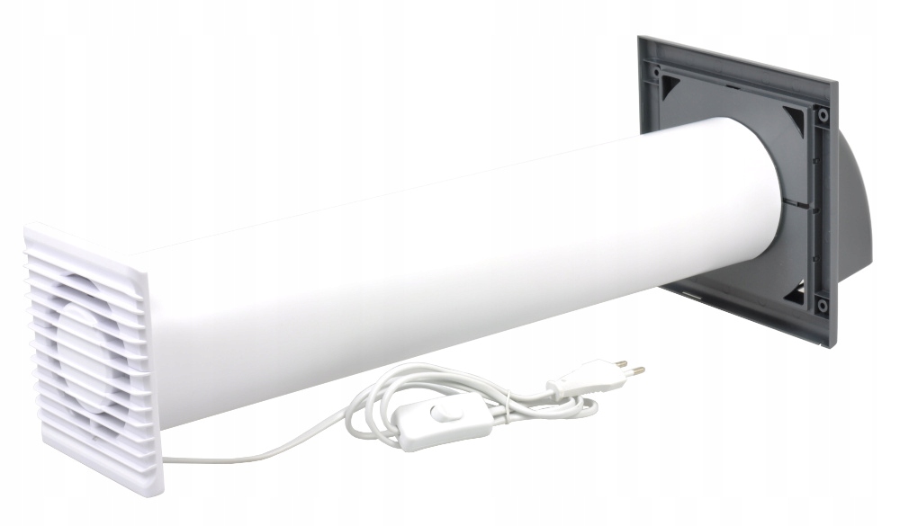 Zestaw wywiewny Wentylator 125mm przez ścianę kpl.