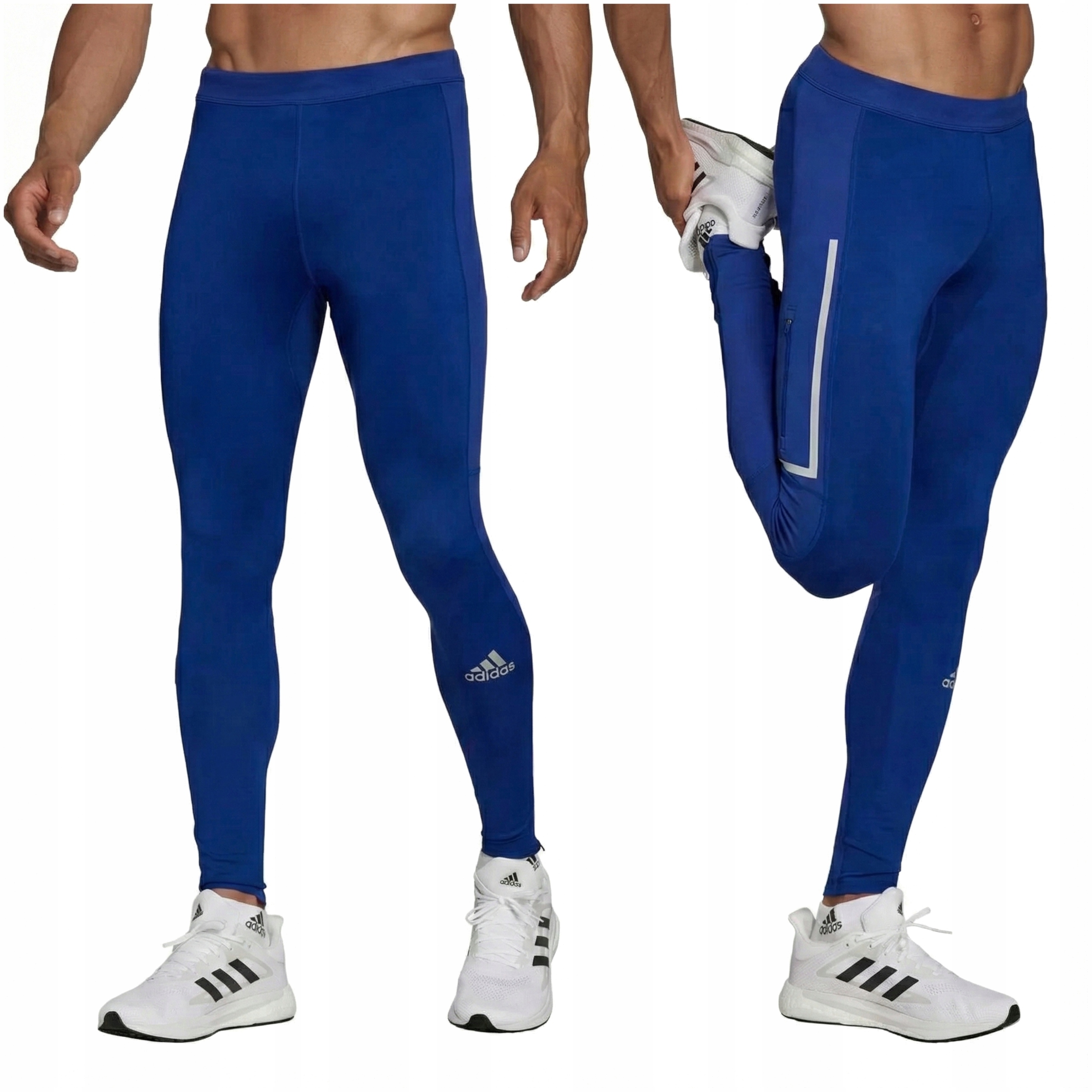 Legginsy męskie adidas ocieplane do biegania zimowe getry Aeroready S