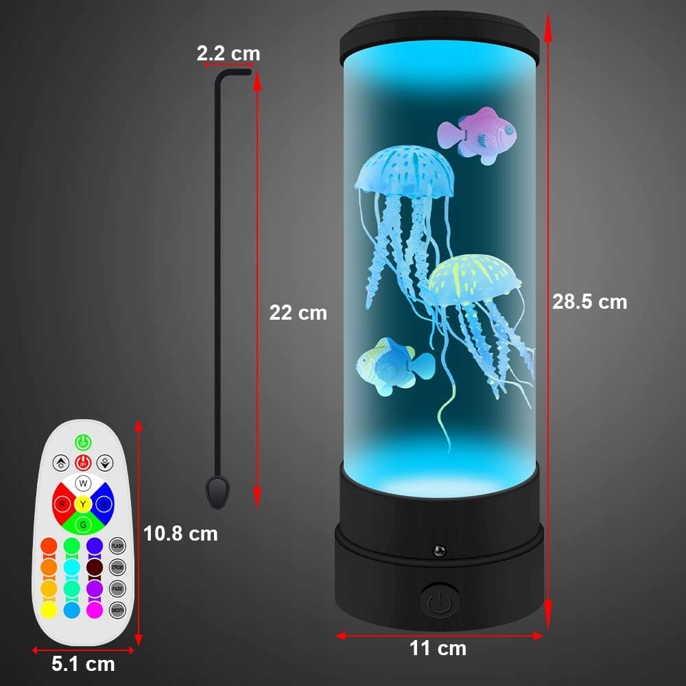 LAMPA MEDUZA LAMPKA LED LAWOWA NOCNA 17 KOLORÓW Z PILOTEM Zasilanie sieciowe