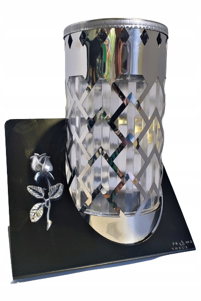 ZNICZ NOWOCZESNY ZE STALI ARTYSTYCZNY TUBA METAL Stan opakowania oryginalne