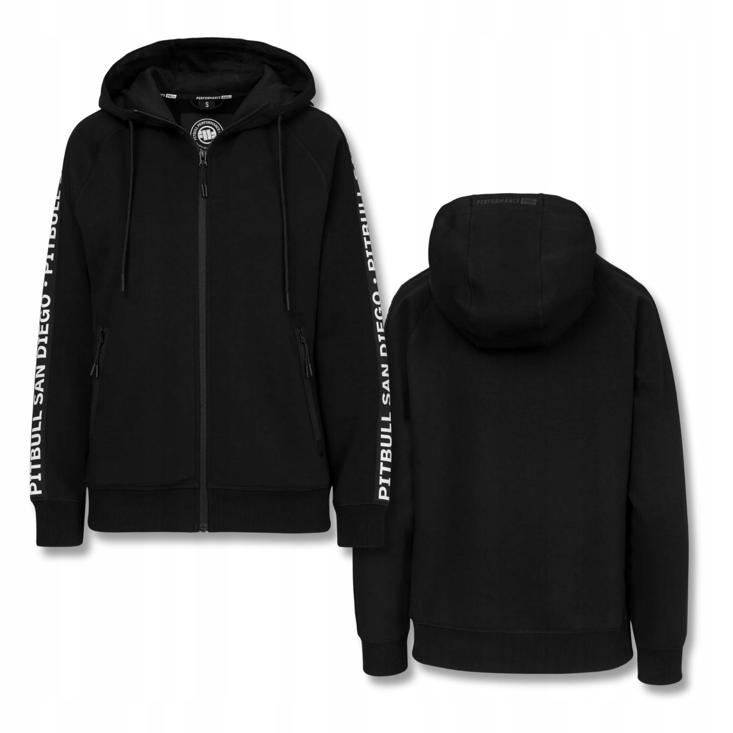 Dámská Tepláková rozepínací mikina s kapucí Pitbull Tape Explory L