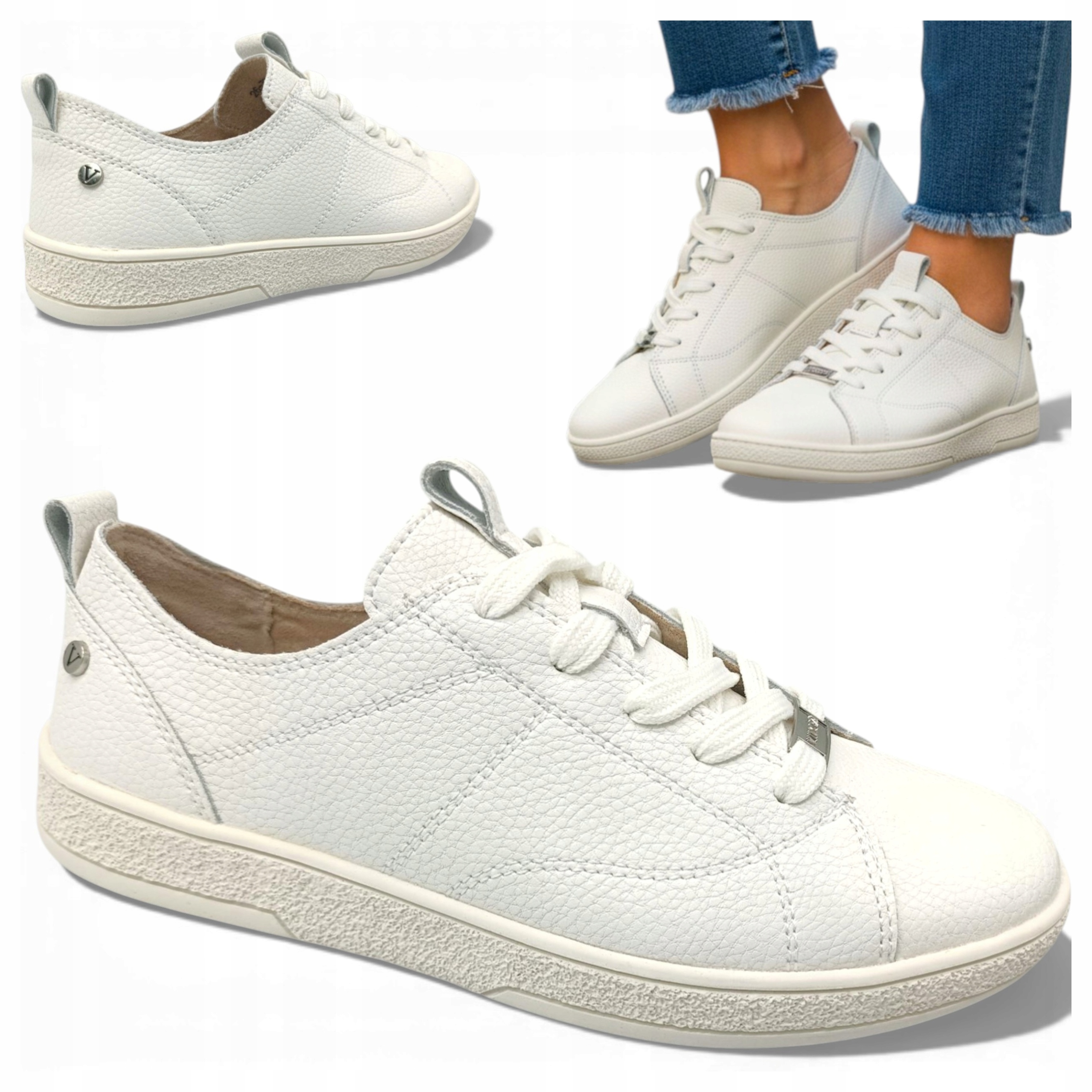 36 Vinceza Dámská sportovní obuv Z Přírodní Kůže, jarní šněrování