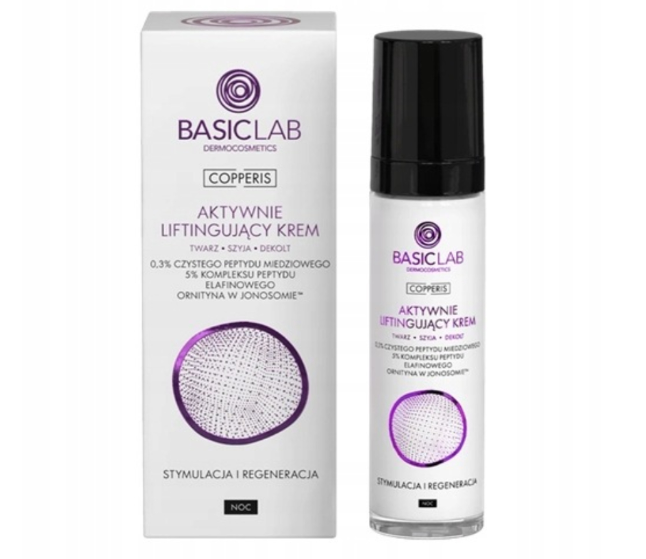 Basiclab Aktywnie Liftingujący Krem Do Twarzy Copperis Na Noc 50 ML