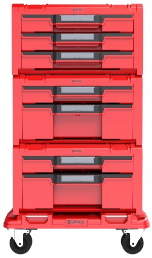 Zestaw Qbrick System PRO RED WORKSHOP DRAWER SET 3 Długość 45 cm