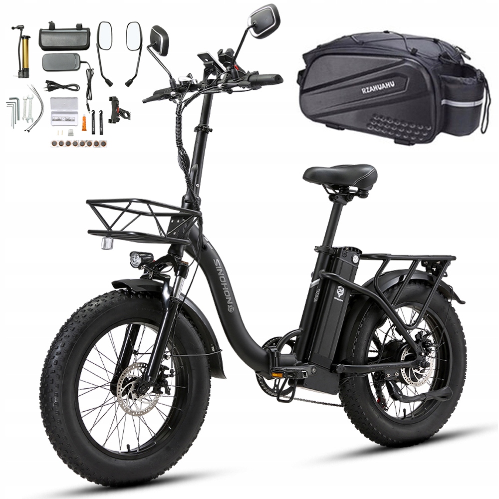 Elektrická koloběžka Sinohon B20 750W 48V/15Ah 45 km/h 20" 7rychlostní Brašny