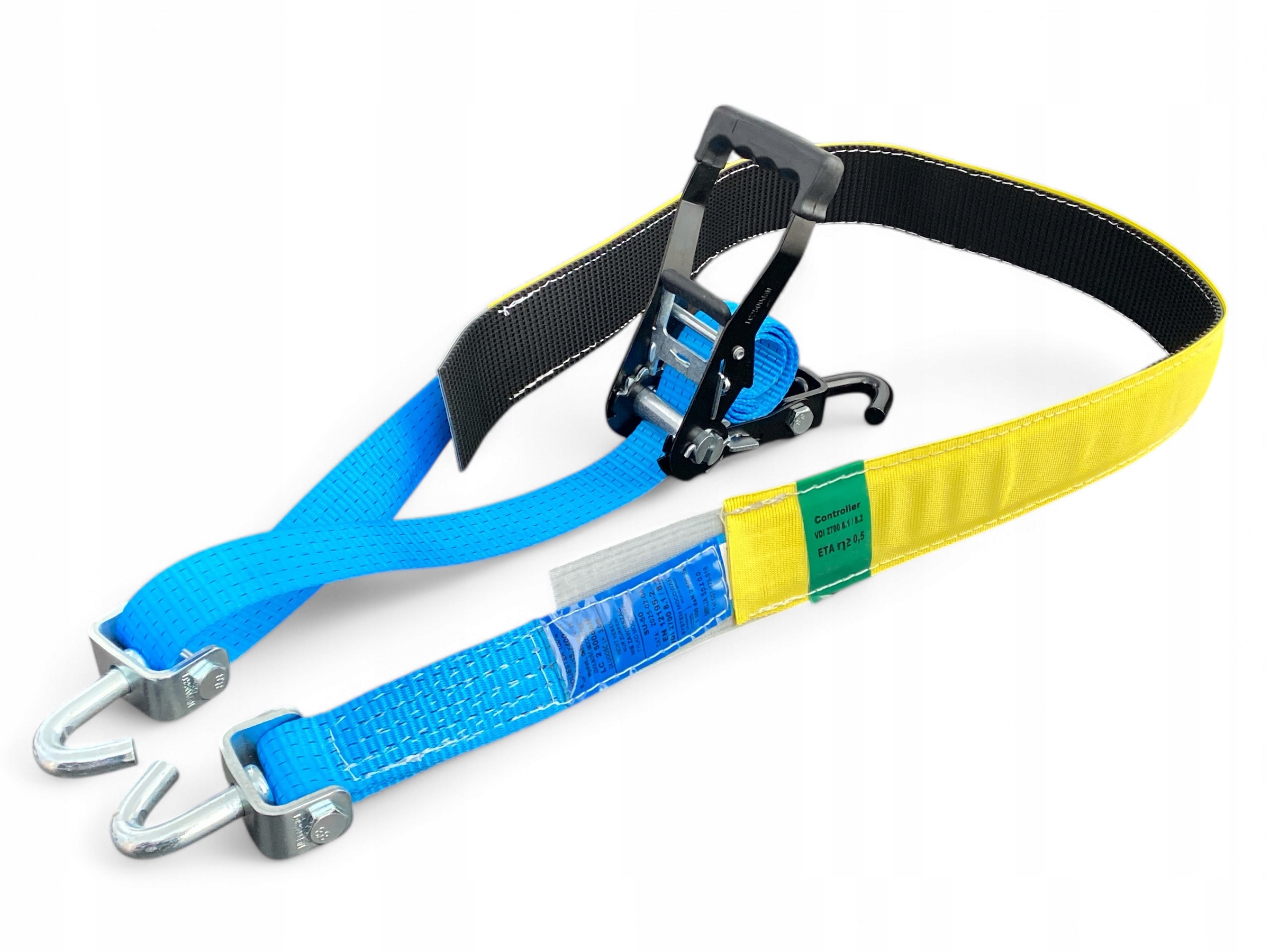 Pasy transportowe do lawety VDI z Gumą 3m 50mm 3haki VDI 2700 130cm rękaw