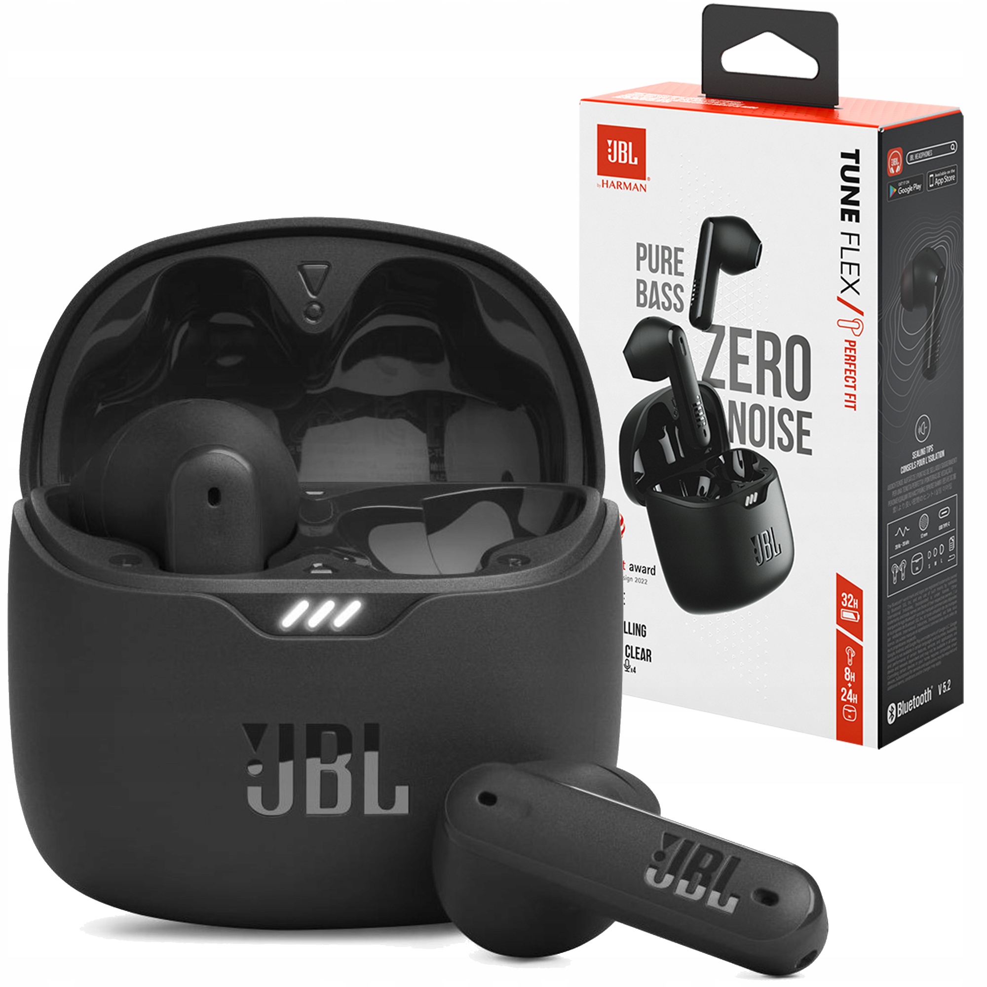 Słuchawki bezprzewodowe douszne JBL TUNE FLEX ANC Bluetooth 5.2 Czarne