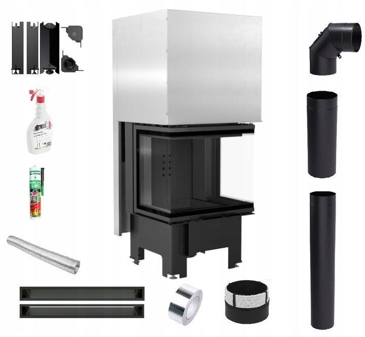 Krbová Vložka 3 skla Nbc 9 600x400 Gilotina Černá Eko