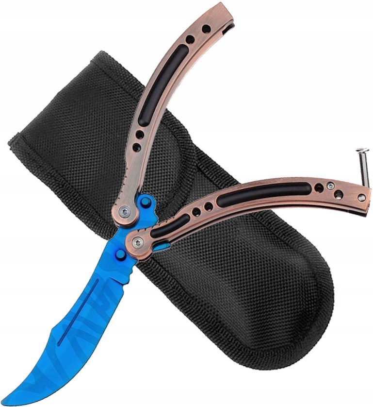 Nóż Bsh Motylek Treningowy Bowie Cs:go Pokrowiec Latch N451A