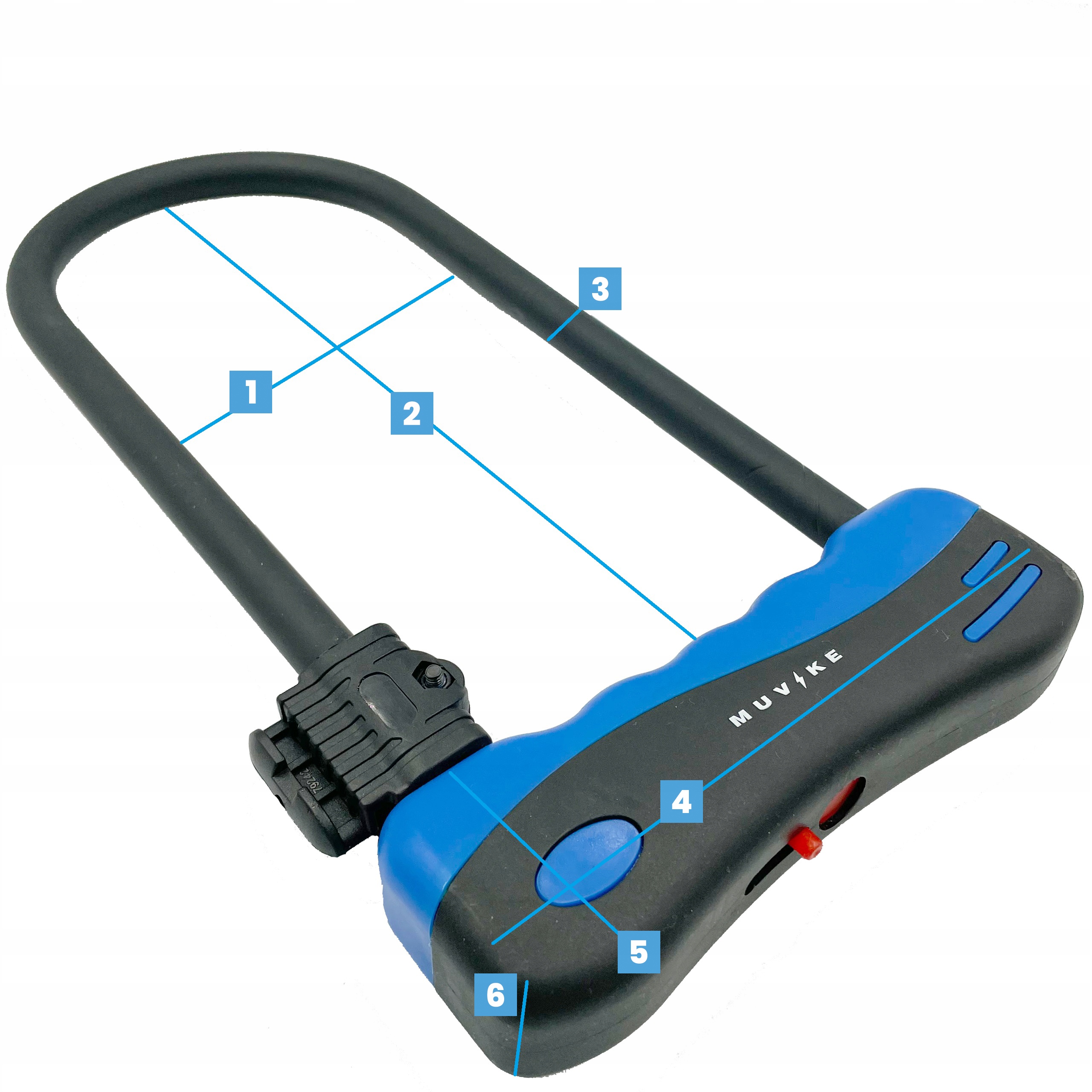 ZAPIĘCIE ROWEROWE U LOCK ZAPIĘCIE DO ROWERU MUVIKE U-SHAPE 320/14K STAL Średnica 14 mm