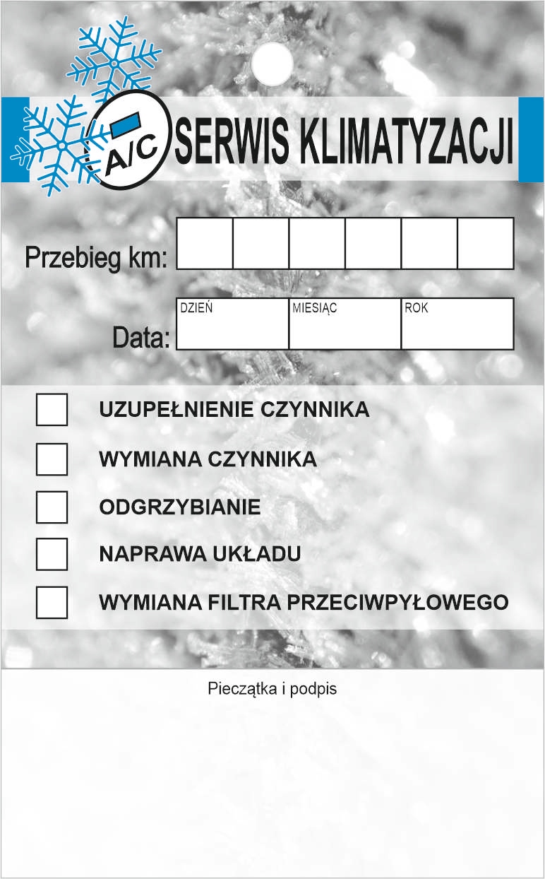 Zawieszki serwisowe 2 szt serwis klimatyzacji