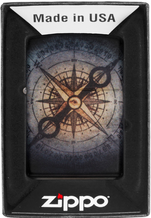 Zapalovač Zippo Compass Ghost 48562 Větruodolný benzínový