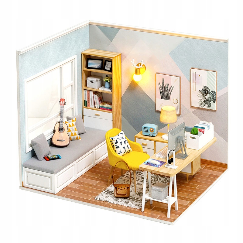 

Zrób to sam Drewniany Domek Diy Pokój Duży Led