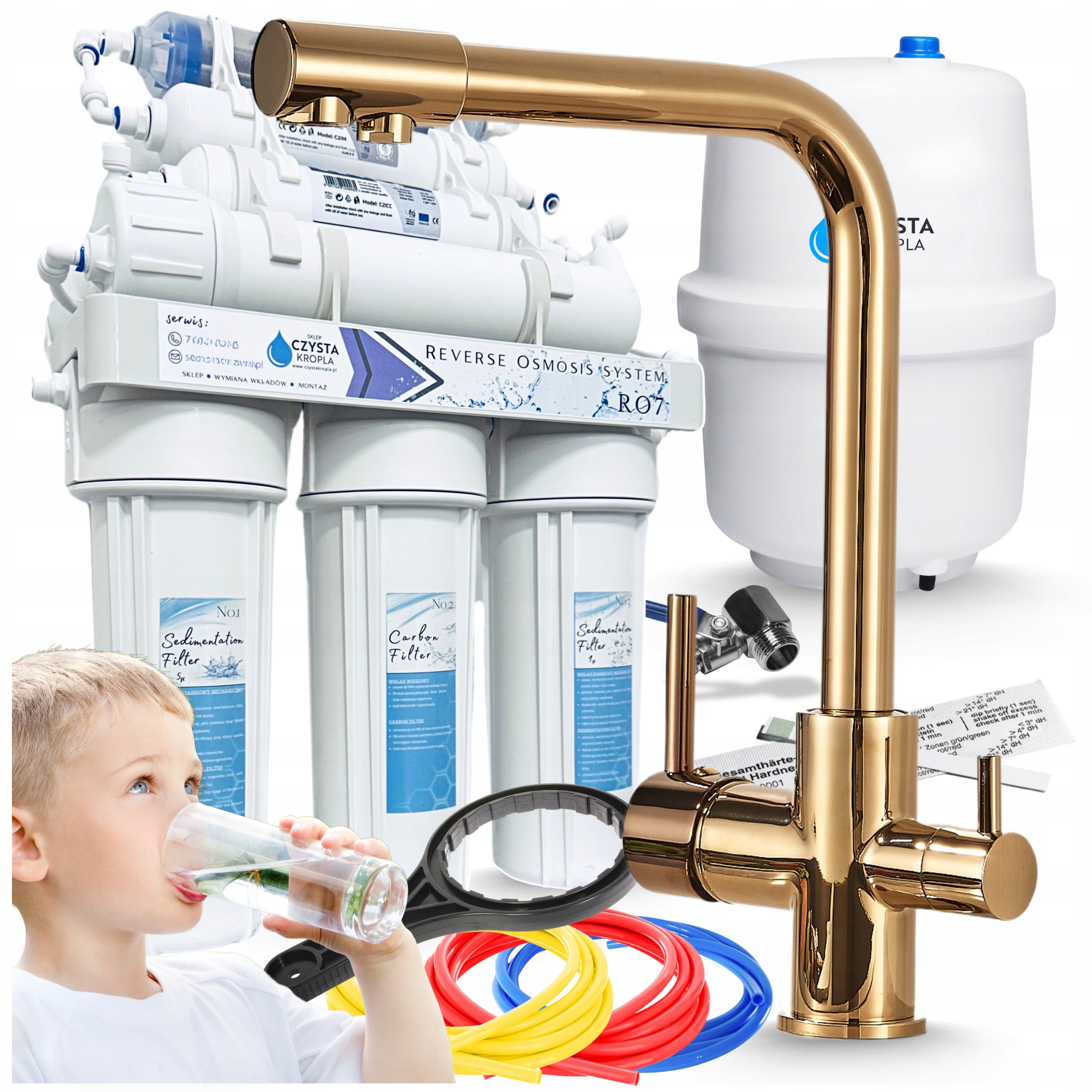 Filtr na pitnou vodu Systém změkčování čištění pod Dřez Set Baterie