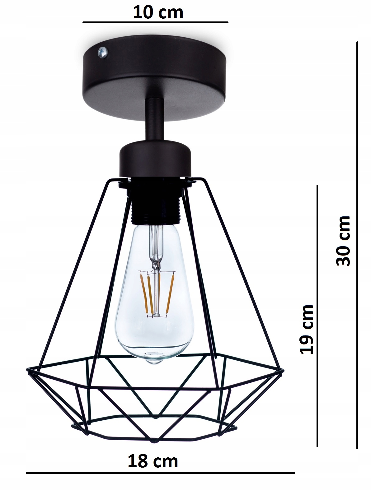 LAMPA WISZĄCA SUFITOWA ŻYRANDOL BRYLANT LOFT DRUT Zasilanie sieciowe