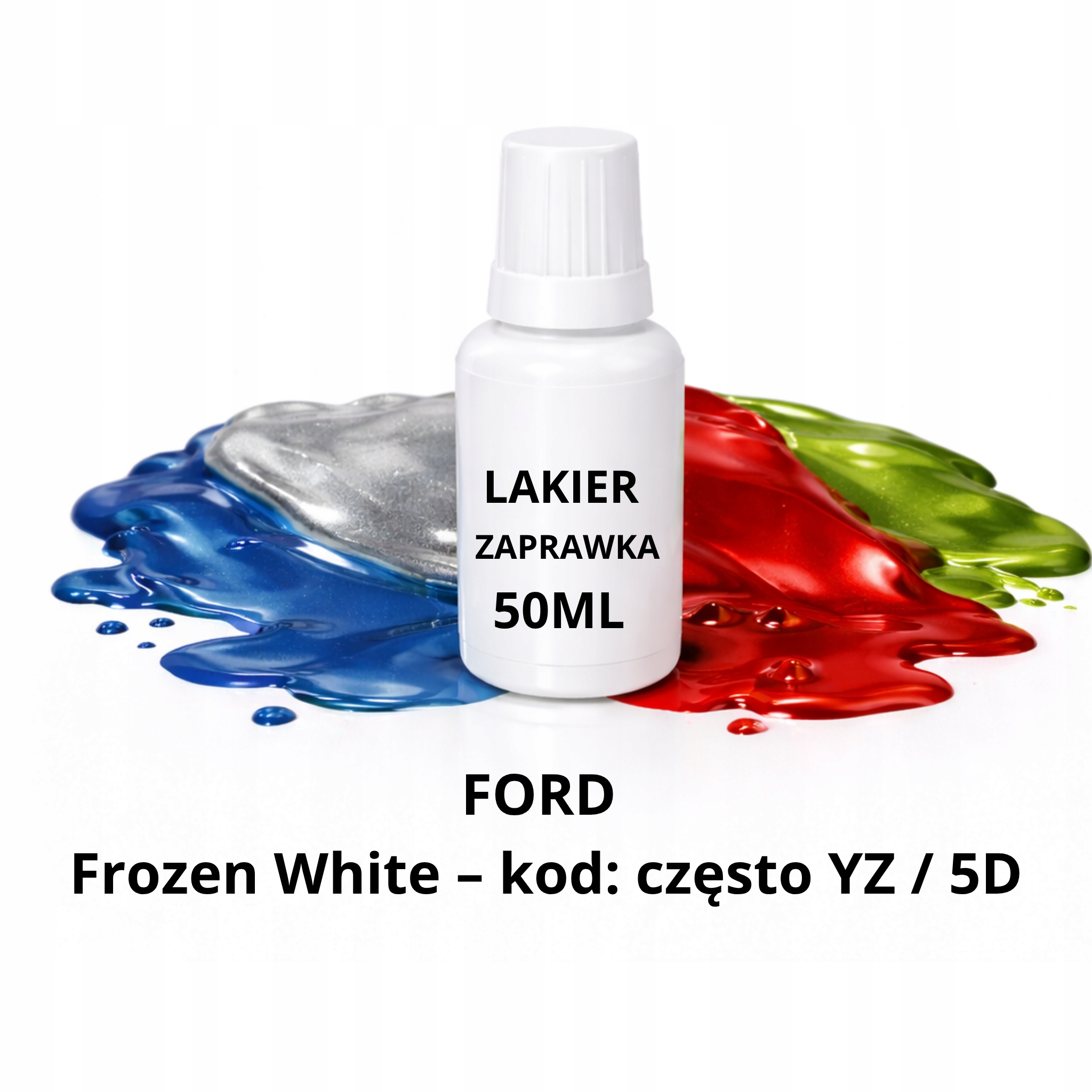 Lakier bazowy zaprawka do Ford Frozen White – kod: często Yz 5D, 50 ml