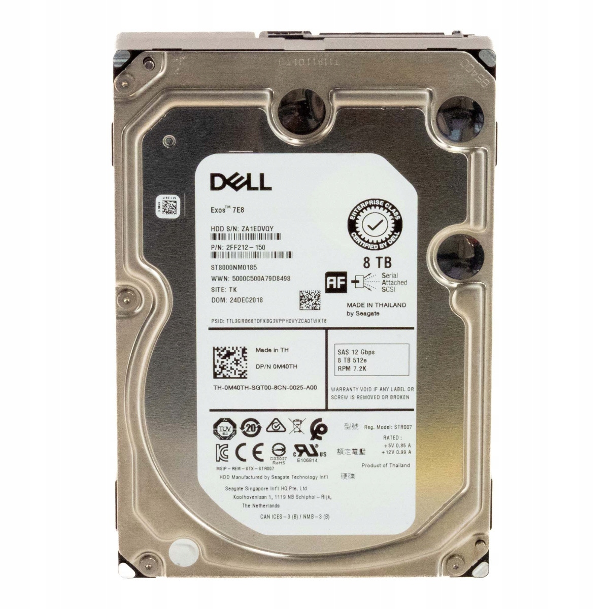 Dell 0M40TH 8TB 7.2K 256MB SAS-3 3.5'' ST8000NM0185