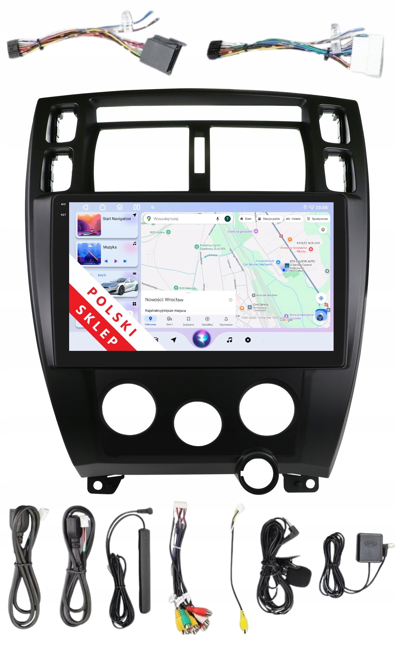 Navigace Rádio 2DIN Android Hyundai Tucson 1 A 6/128 Gb Dsp Carplay Lte