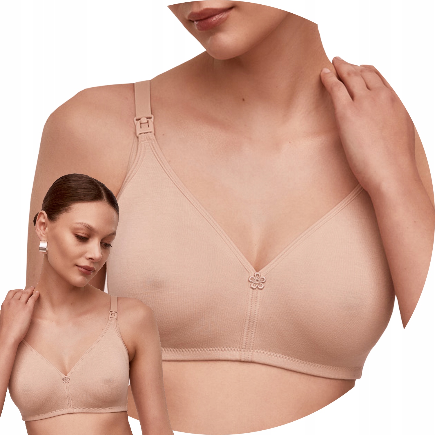 Biustonosz Alles Mama Easy M beżowy 85C