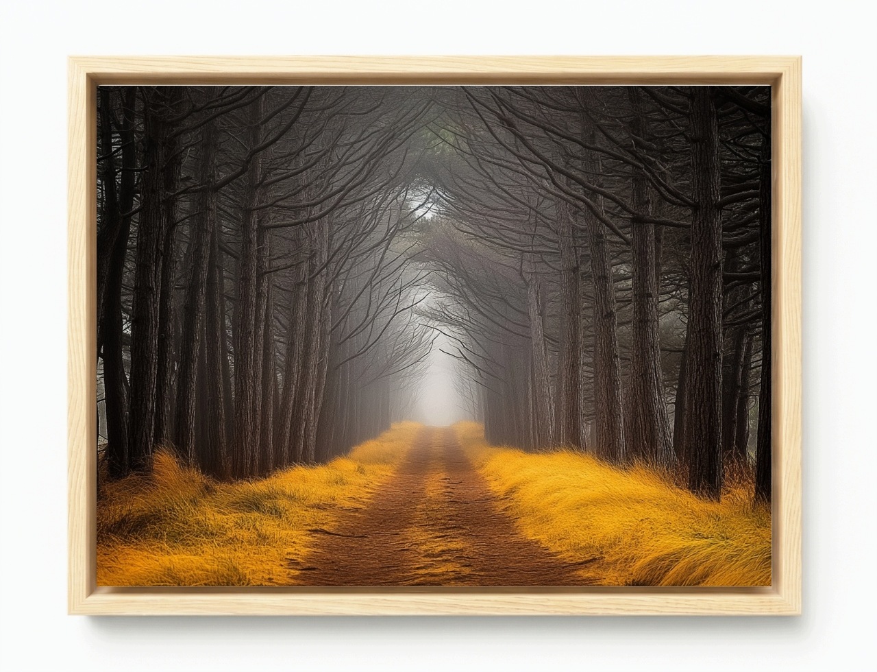 Obraz Rám Americký Box Krajina Cesta Stezka Aleje Stromy Podzim 100x75